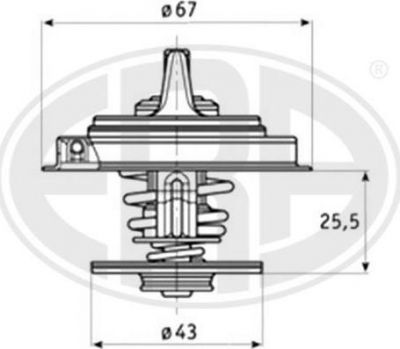 Era 350195 термостат, охлаждающая жидкость на MERCEDES-BENZ SK