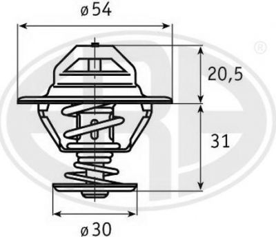 Era 350217 термостат, охлаждающая жидкость на VOLVO F 6