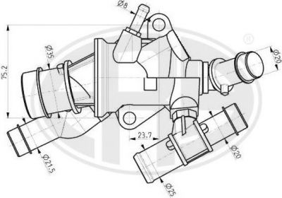 Era 350227 термостат, охлаждающая жидкость на FIAT PUNTO (188)