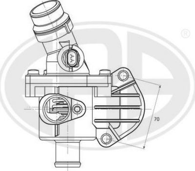 Era 350235 термостат, охлаждающая жидкость на VW PASSAT Variant (3C5)