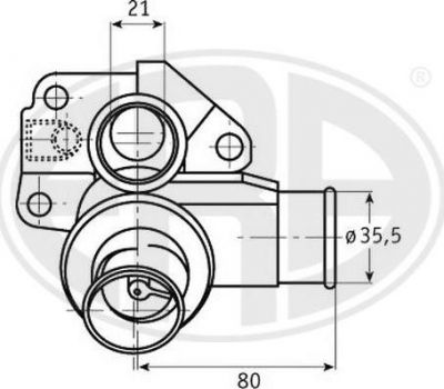 Era 350236 термостат, охлаждающая жидкость на FIAT REGATA (138)