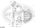 Era 350262 термостат, охлаждающая жидкость на VW CADDY III фургон (2KA, 2KH, 2CA, 2CH)