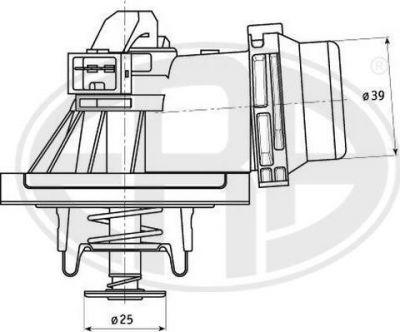 Era 350275 термостат, охлаждающая жидкость на X3 (E83)