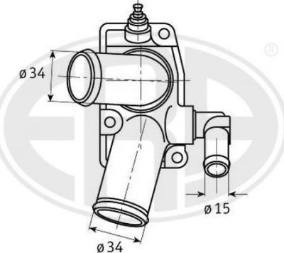 Era 350298 термостат, охлаждающая жидкость на OPEL VECTRA B универсал (31_)