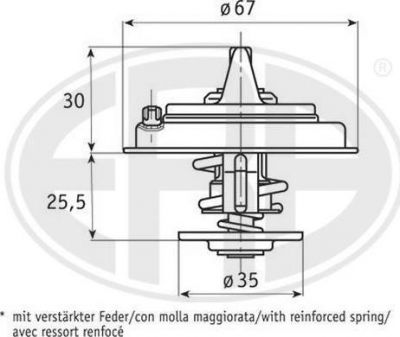 Era 350322 термостат, охлаждающая жидкость на AUDI A6 (4B2, C5)