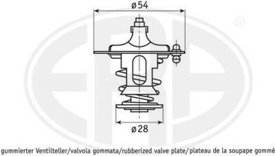 Era 350368 термостат, охлаждающая жидкость на HYUNDAI SONATA IV (EF)