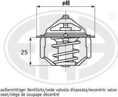 Era 350407 термостат, охлаждающая жидкость на FORD FOCUS III Turnier