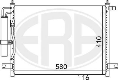 Era 667034 конденсатор, кондиционер на CHEVROLET AVEO Наклонная задняя часть (T250, T255)