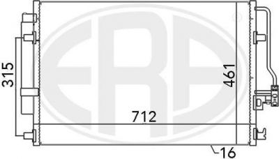 Era 667110 конденсатор, кондиционер на MERCEDES-BENZ SPRINTER 3,5-t c бортовой платформой/ходовая часть (906)