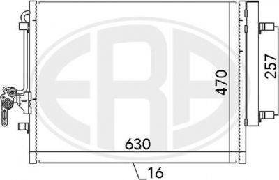 Era 667116 конденсатор, кондиционер на VOLVO V70 III (BW)