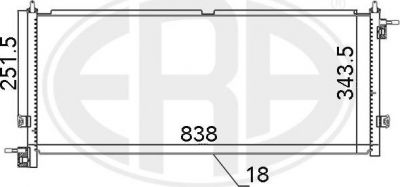 Era 667118 конденсатор, кондиционер на VOLVO FH 12