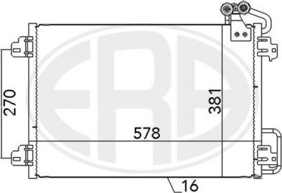 Era 667127 конденсатор, кондиционер на RENAULT SCЙNIC I (JA0/1_)