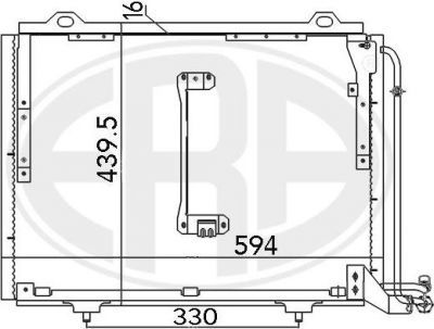 Era 667145 конденсатор, кондиционер на MERCEDES-BENZ C-CLASS универсал (S202)