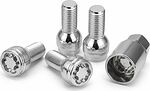 Farad BVN527S/2 Комплект болтов-секреток M14×1.5, 27 мм, комплект 4+2, сфера, ключ 17 мм
