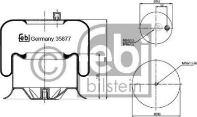 Febi 35877 кожух пневматической рессоры на MERCEDES-BENZ ATEGO