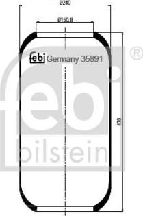 Febi 35891 кожух пневматической рессоры на RENAULT TRUCKS Magnum