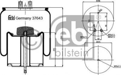 Febi 37643 кожух пневматической рессоры на RENAULT TRUCKS Premium 2