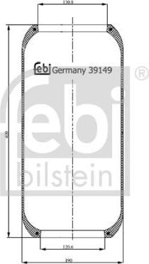 Febi 39149 кожух пневматической рессоры на VOLVO 8500