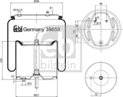 Febi 39859 кожух пневматической рессоры на SCANIA P,G,R,T - series