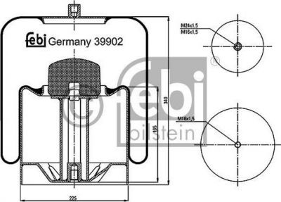 Febi 39902 кожух пневматической рессоры на MERCEDES-BENZ AXOR 2