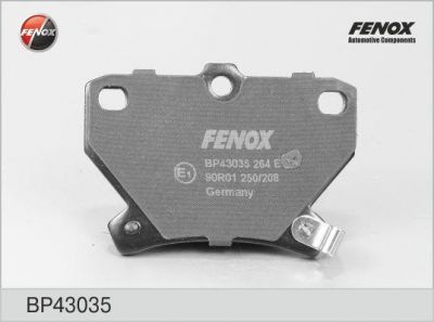 Fenox BP43035 комплект тормозных колодок, дисковый тормоз на TOYOTA YARIS VERSO (_NLP2_, _NCP2_)