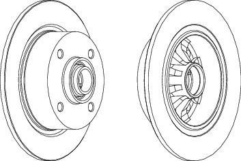 Ferodo DDF043 тормозной диск на VW KAEFER кабрио (15)