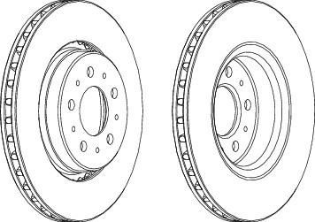 Ferodo DDF1031 тормозной диск на VOLVO C70 I купе