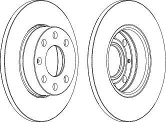 Ferodo DDF104 тормозной диск на OPEL KADETT E Combo (38_, 48_)