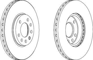 Ferodo DDF1082 тормозной диск на OPEL VECTRA B (36_)