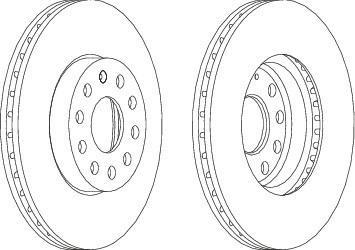 Ferodo DDF1218 Диск тормозной AUDI A3 04>/VW CADDY 04>/G5/TOURAN 03> передний вент.