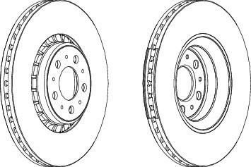 Ferodo DDF1371C тормозной диск на VOLVO XC90 I