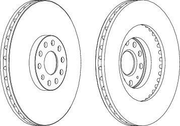 Ferodo DDF1504 тормозной диск на VW PASSAT Variant (3C5)