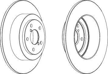 Ferodo DDF1647 Диск тормозной SUBARU FORESTER 97-/LEGACY 98-03/OUTBACK 00-09 задний D=290мм.