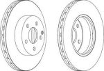 Ferodo DDF1690 Диск тормозной MERCEDES W204/W212 09- передний D=295мм.