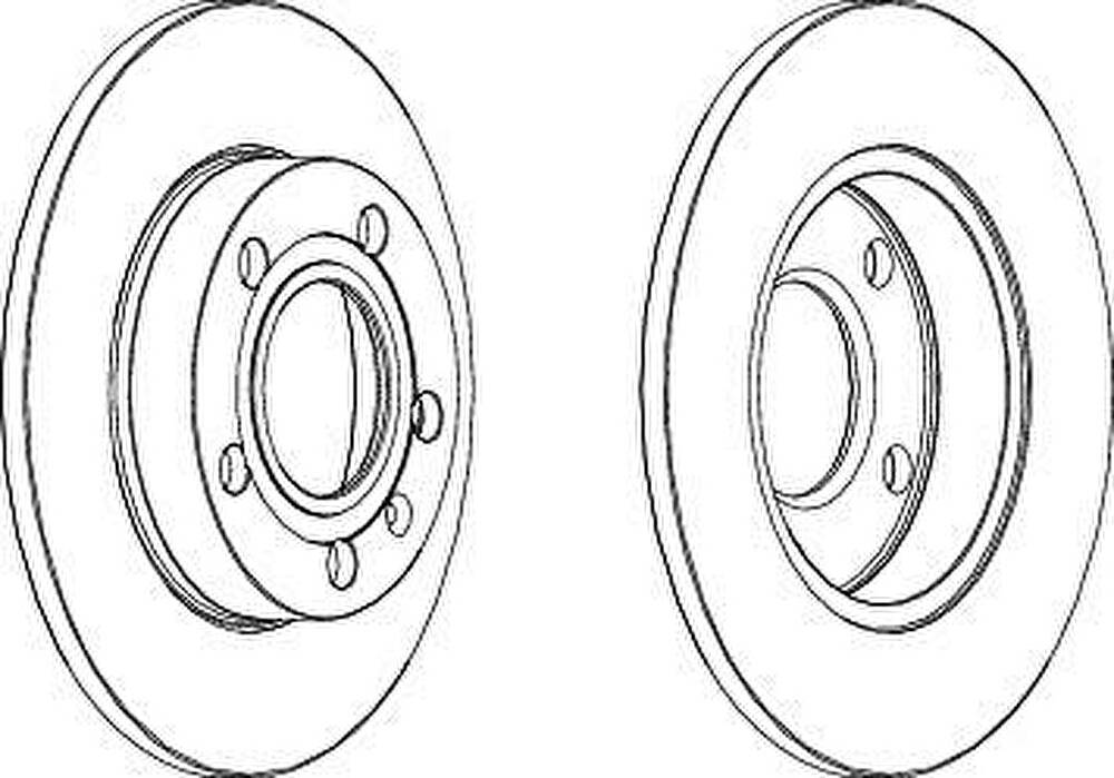 FERODO Диск тормозной задний AUDI A4 1.6-3.2 (к-кт 2 шт., цена за 1 шт.) (DDF1709)