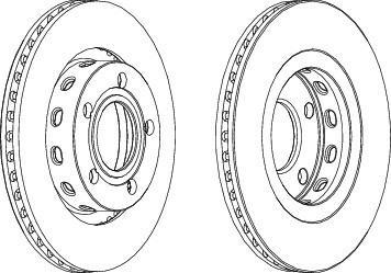 Ferodo DDF1896C тормозной диск на AUDI A6 (4B2, C5)
