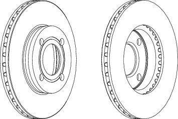 Ferodo DDF193 тормозной диск на AUDI 80 (89, 89Q, 8A, B3)