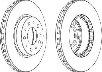 Ferodo DDF255 тормозной диск на VOLVO 960 Kombi (965)