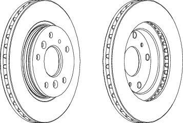 Ferodo DDF395 тормозной диск на MAZDA 626 III Station Wagon (GV)