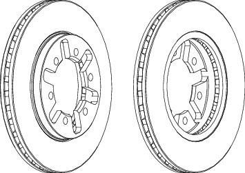 Ferodo DDF421 тормозной диск на NISSAN PICK UP II (D21)