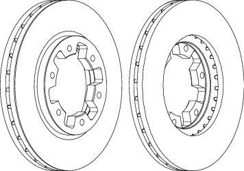 Ferodo DDF464 тормозной диск на NISSAN TERRANO I (WD21)