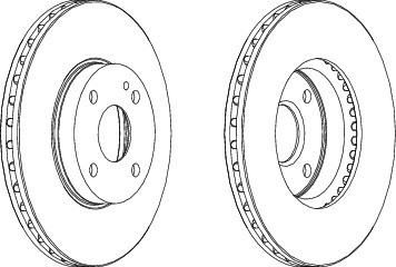 Ferodo DDF495 тормозной диск на MAZDA 323 C IV (BG)