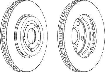 Ferodo DDF799 тормозной диск на TOYOTA CARINA E Sportswagon (_T19_)