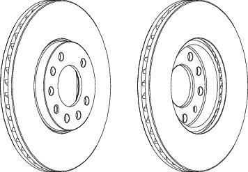 Ferodo DDF810 тормозной диск на OPEL VECTRA B (36_)