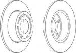 FERODO Диск тормозной задний AUDI A3 97>03/VOLKSWAGEN G4/G5/POLO 02> R15 (к-кт 2 шт., цена за 1 шт.) (DDF929)