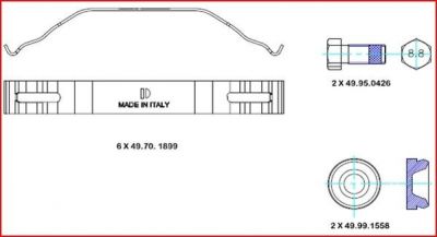 Ferodo FAC168 комплектующие, колодки дискового тормоза на RENAULT TRUCKS Midlum