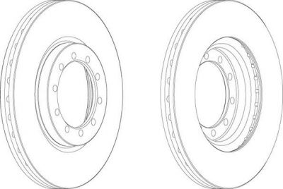 Ferodo FCR182A тормозной диск на RENAULT TRUCKS MASCOTT c бортовой платформой/ходовая часть
