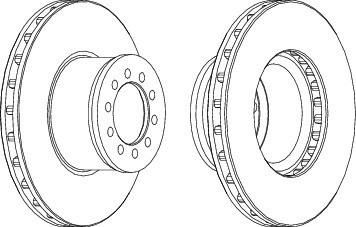 Ferodo FCR186A тормозной диск на MERCEDES-BENZ ATEGO