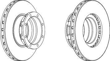 Ferodo FCR188A тормозной диск на MERCEDES-BENZ ATEGO