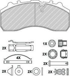 Ferodo FCV1373BFE комплект тормозных колодок, дисковый тормоз на IVECO EuroTrakker